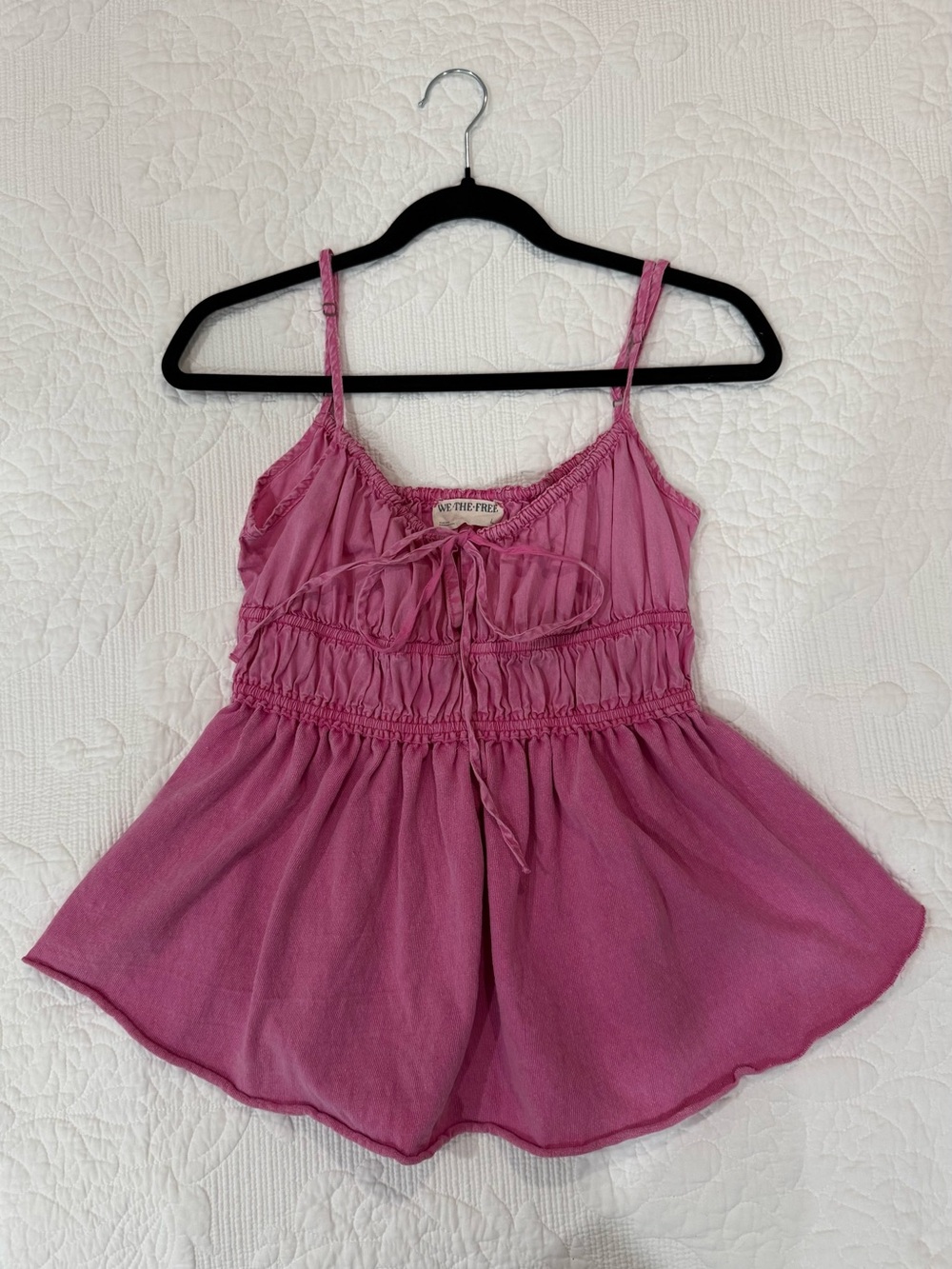 We The Free Rose Pink Sleeveless Cotton/Terry Cloth Feeling Tank